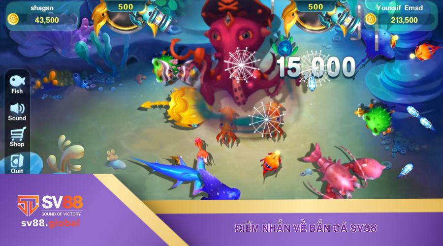 Điểm nhấn thu hút sự quan tâm chú ý của khách hàng tại bắn cá SV88