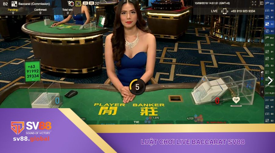 Luật chơi live Baccarat Sv88 cơ bản
