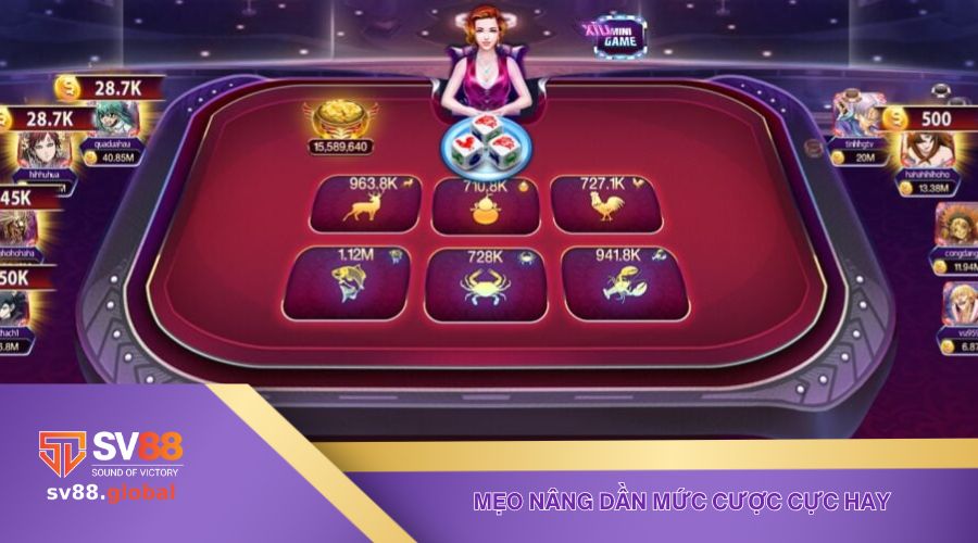 Mẹo nâng dần mức cược cực hay khi chơi bầu cua Sv88